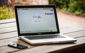 computer with google open showing SEO optimization
